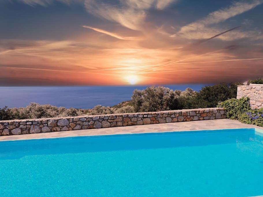 Villa Mavri Ruhige Private Pool Villa, Meerblick Agia Paraskevi  Екстер'єр фото