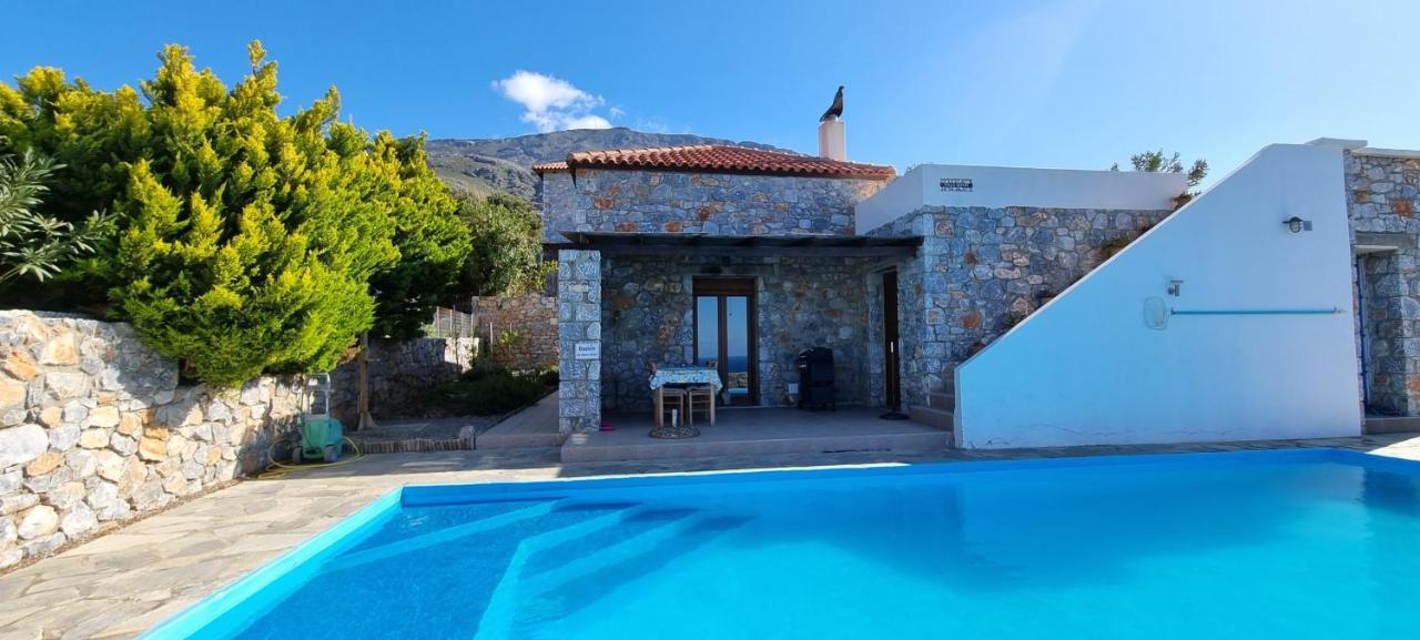 Villa Mavri Ruhige Private Pool Villa, Meerblick Agia Paraskevi  Екстер'єр фото
